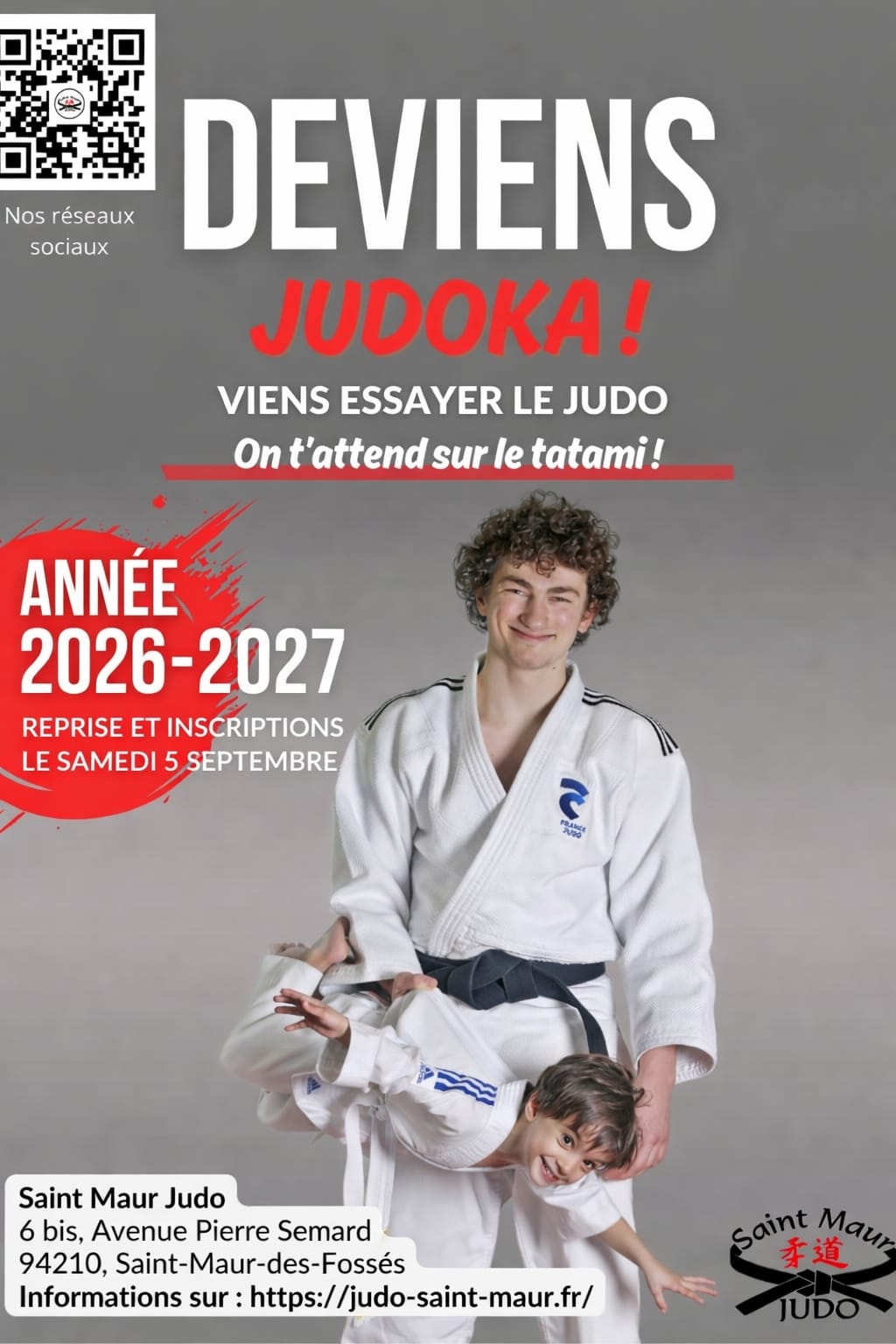 La rentree 2026-27 au club de judo saint maur